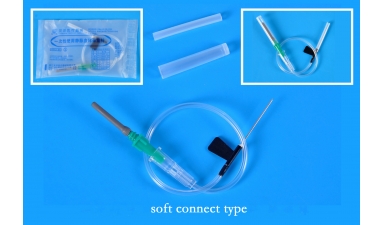 Venous blood collection needle for single use